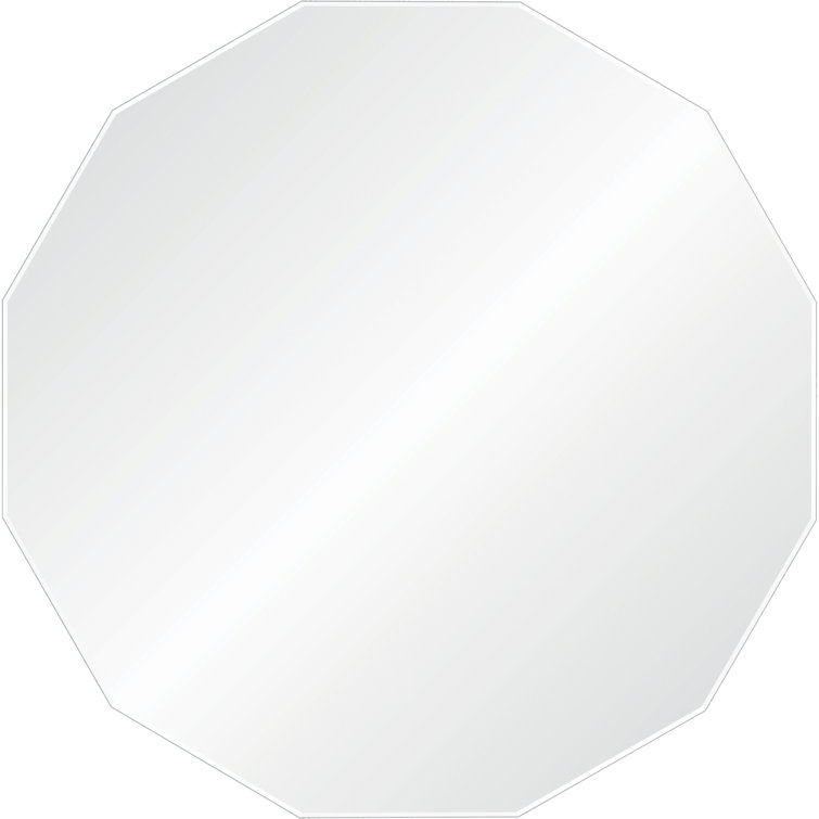 Ovada 40" Frameless Geometric Bathroom Vanity Mirror