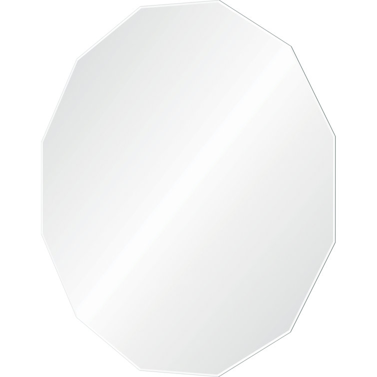 Ovada 40" Frameless Geometric Bathroom Vanity Mirror