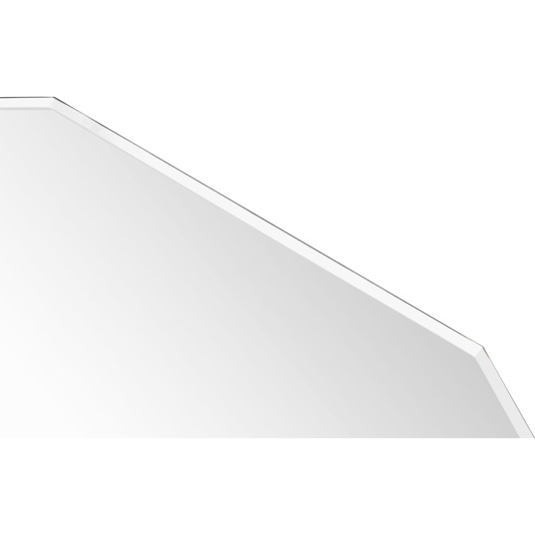 Ovada 40" Frameless Geometric Bathroom Vanity Mirror