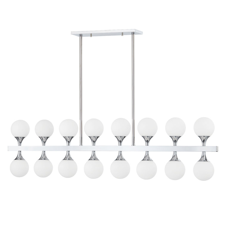 Astoria Polished Chrome 16-Light LED Kitchen Island Pendant