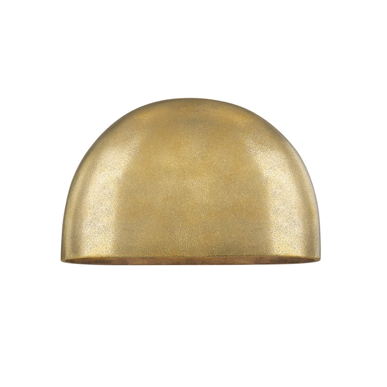 Elegant Aged Brass LED Wall Sconce, Dimmable Direct-Wired