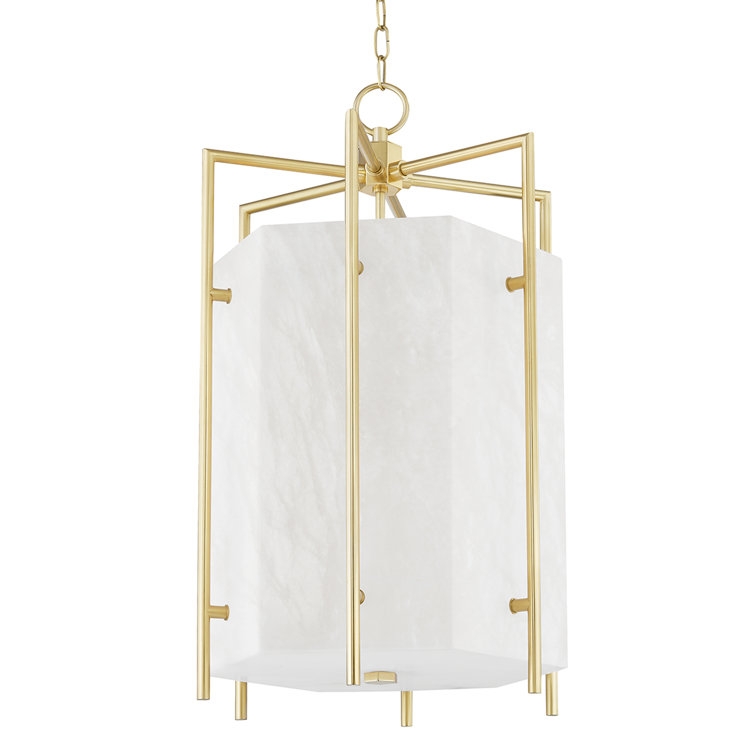 Flatbush 6-Light Aged Brass Large Pendant for Indoor/Outdoor