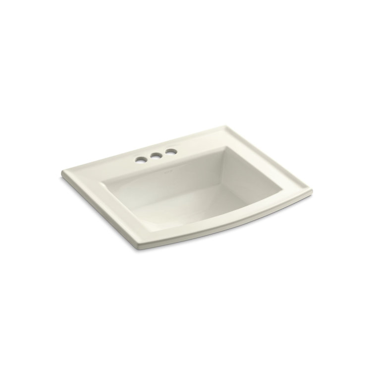 Archer Biscuit 22.6" Rectangular Ceramic Drop-In Bathroom Sink