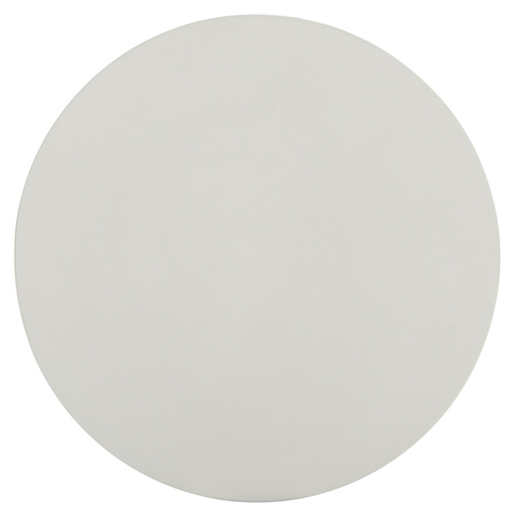 Ivory Geometric Concrete Outdoor Accent Stool