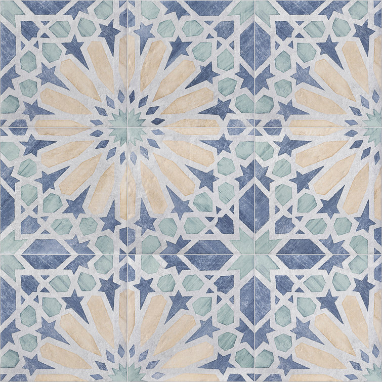 Patras 8x8 Multicolor Matte Porcelain Floor and Wall Tile