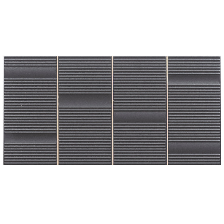 Flyer 8'' x 16'' Matte Gray Ceramic Wall Tile