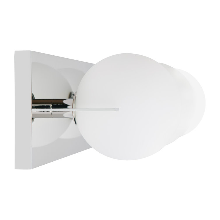 Orbel Mid-Century Modern Polished Nickel 3-Light LED Vanity Light