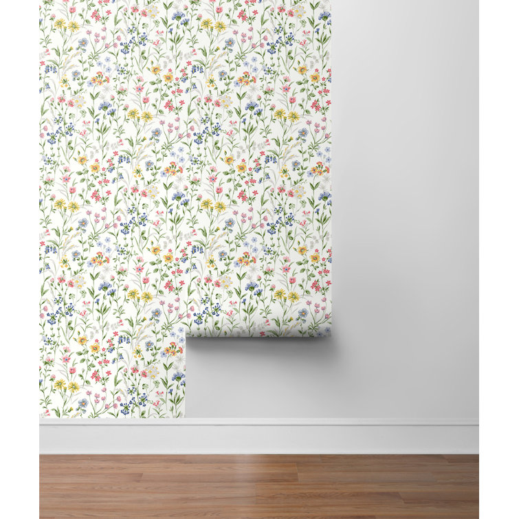 Multicolor Floral Peel and Stick Vinyl Wallpaper Roll