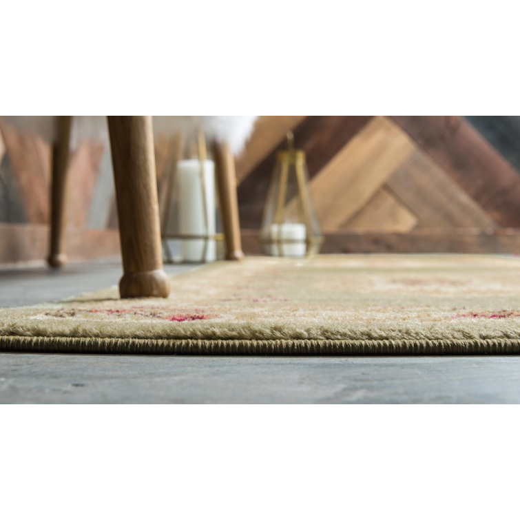 Aracelia Multicolor Synthetic Floral Rectangle Rug