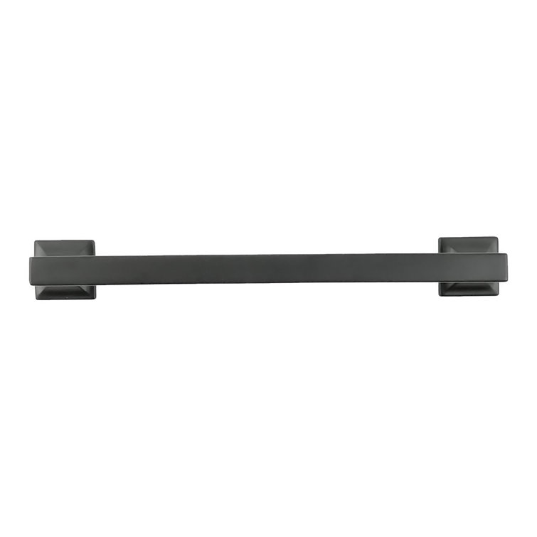 Matte Black Zinc Kitchen Cabinet Handle with Mounting Hardware, 5-1/16"