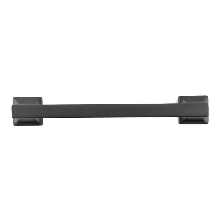 Matte Black Zinc Kitchen Cabinet Handle with Mounting Hardware, 5-1/16"