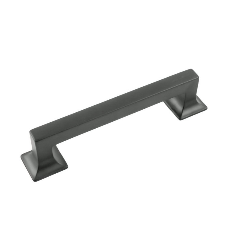 Matte Black Zinc Kitchen Cabinet Handle with Mounting Hardware, 5-1/16"