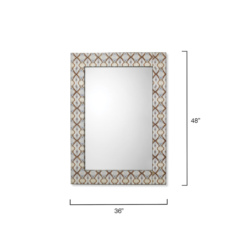 Gold Leaf Rectangular Wood Accent Mirror