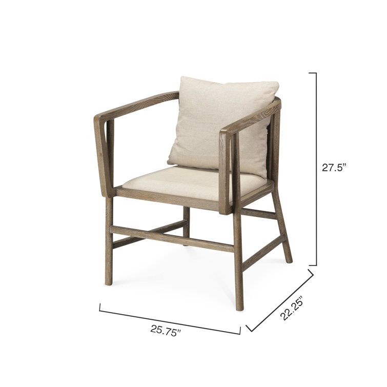 Grayson Handcrafted Gray Wood Accent Chair