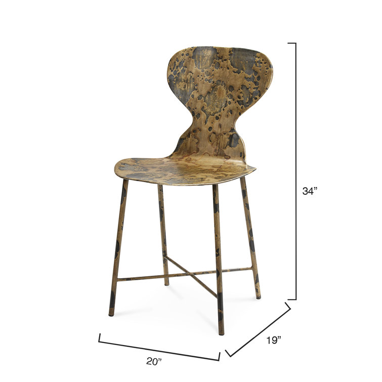 McCallan Acid Washed Metal Dining Chair