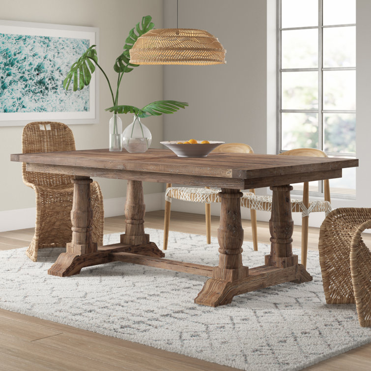 Stratford 76" Stony Gray Reclaimed Wood Rustic Dining Table