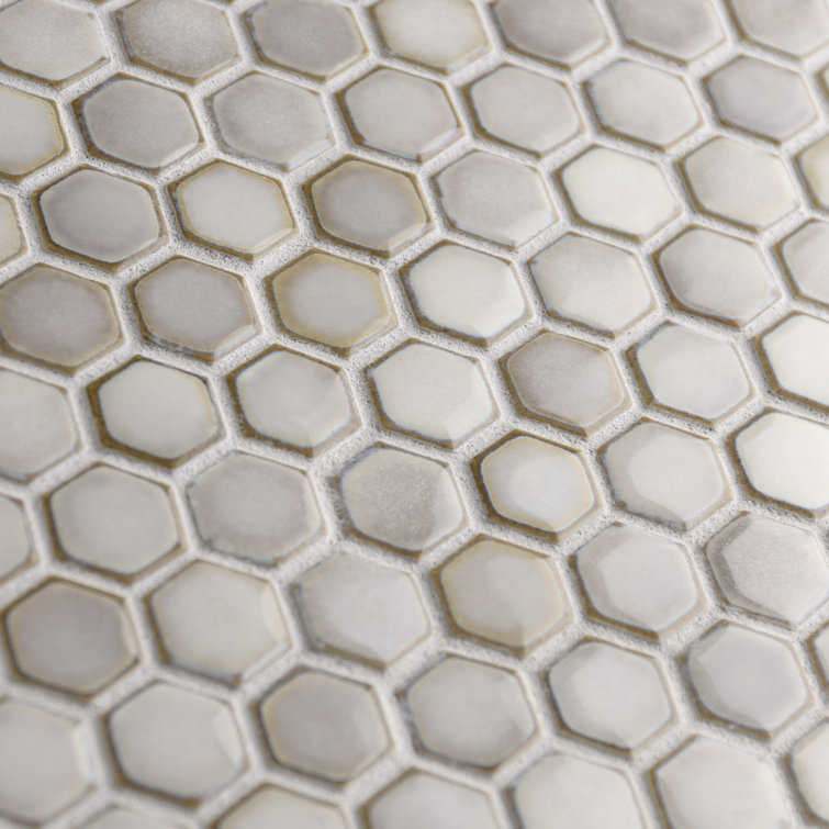 Dove Gray Hexagon Porcelain Mosaic Tile for Floor and Wall
