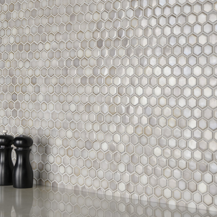 Dove Gray Hexagon Porcelain Mosaic Tile for Floor and Wall