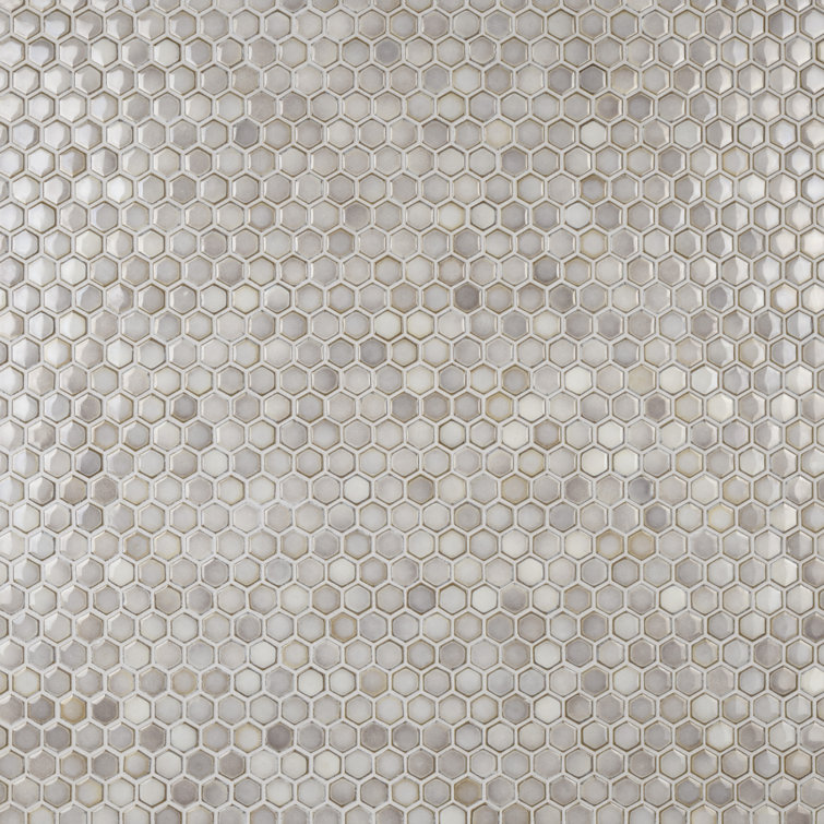 Dove Gray Hexagon Porcelain Mosaic Tile for Floor and Wall
