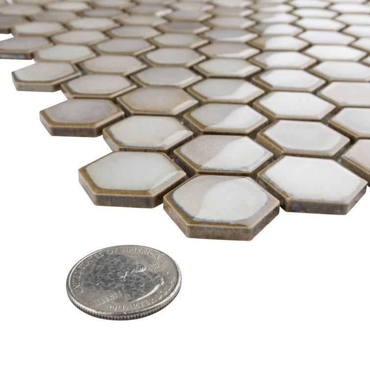 Dove Gray Hexagon Porcelain Mosaic Tile for Floor and Wall