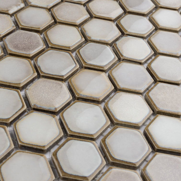 Dove Gray Hexagon Porcelain Mosaic Tile for Floor and Wall