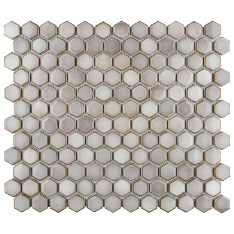 Dove Gray Hexagon Porcelain Mosaic Tile for Floor and Wall