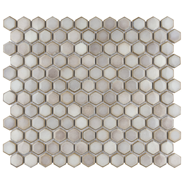 Dove Gray Hexagon Porcelain Mosaic Tile for Floor and Wall