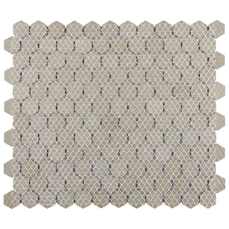 Dove Gray Hexagon Porcelain Mosaic Tile for Floor and Wall