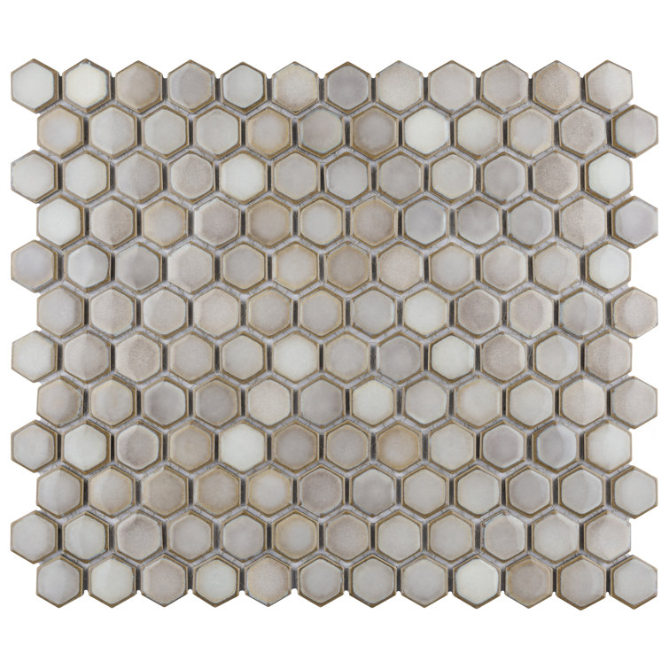Dove Gray Hexagon Porcelain Mosaic Tile for Floor and Wall