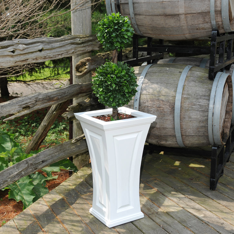 Cambridge Tall White Polyethylene Outdoor Planter