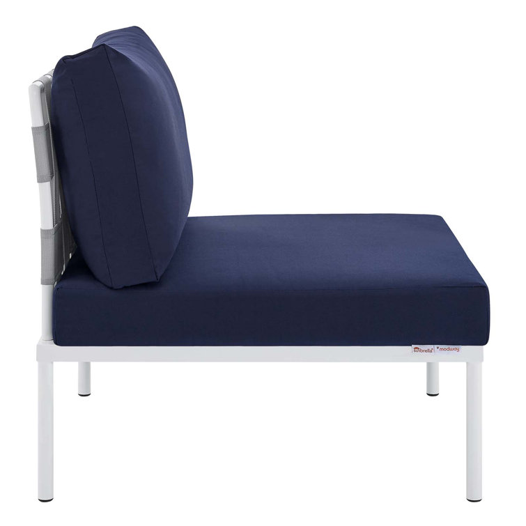 Harmony 10-Piece Navy Sunbrella Aluminum Outdoor Sectional Sofa Set