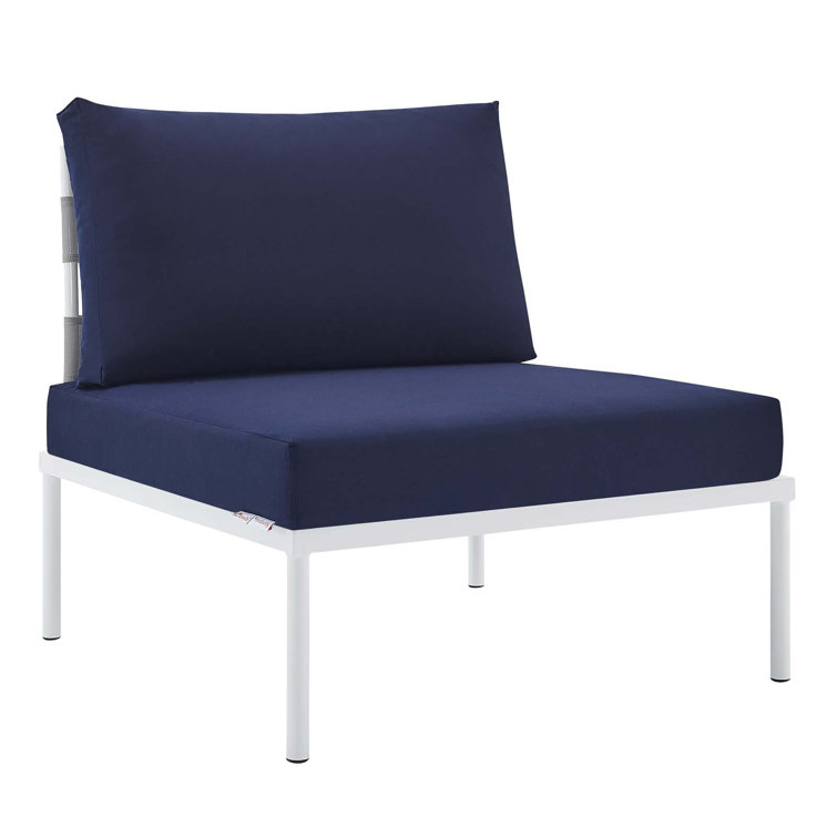 Harmony 10-Piece Navy Sunbrella Aluminum Outdoor Sectional Sofa Set