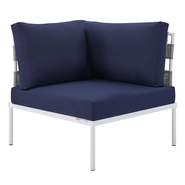 Harmony 10-Piece Navy Sunbrella Aluminum Outdoor Sectional Sofa Set