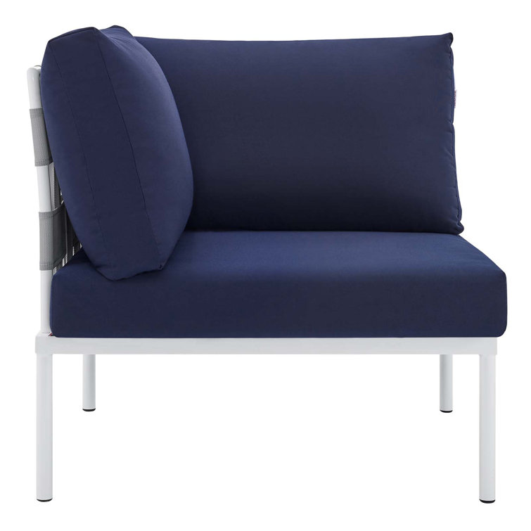 Harmony 10-Piece Navy Sunbrella Aluminum Outdoor Sectional Sofa Set