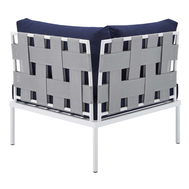 Harmony 10-Piece Navy Sunbrella Aluminum Outdoor Sectional Sofa Set