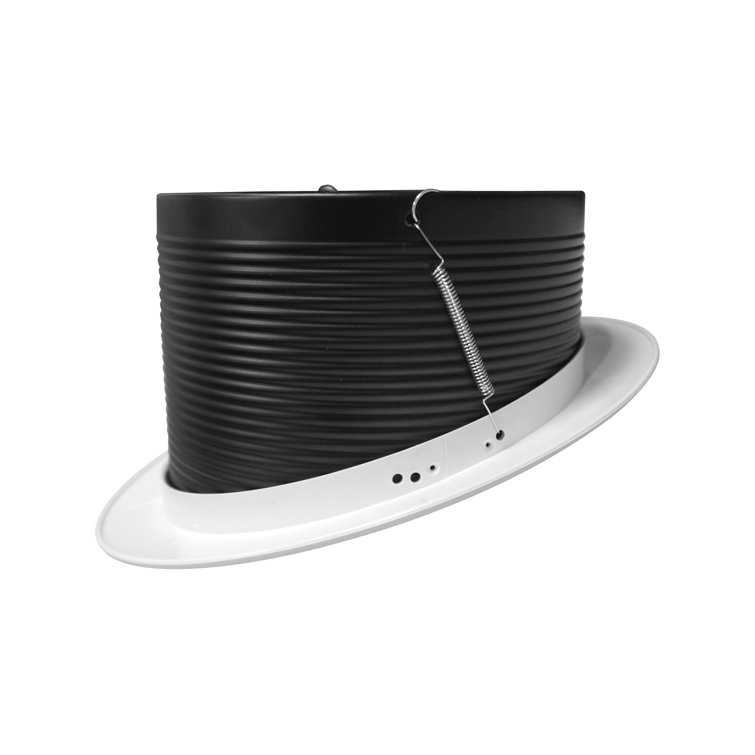 6-Inch White and Black Decorative Recessed Trim