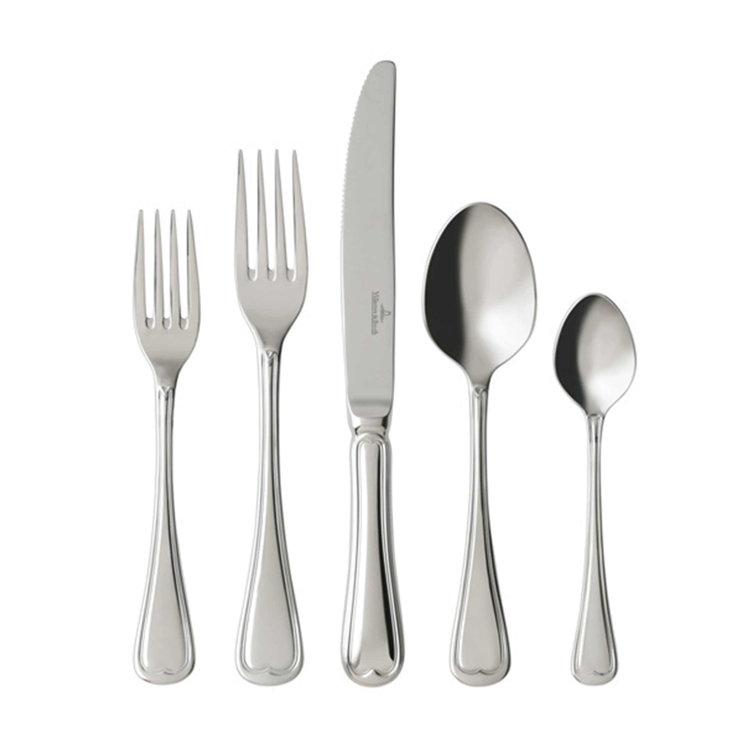 Villeroy & Boch Polished Stainless Steel 20-Piece Flatware Set