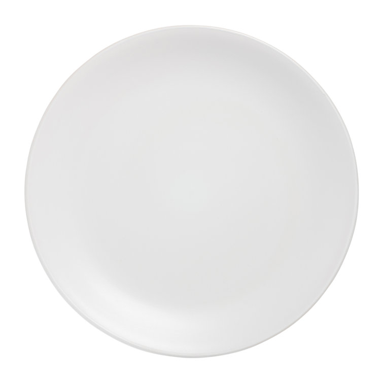 Wazee Matte White 10.5" Ceramic Dinner Plate Set