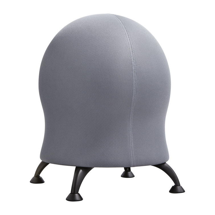 Zenergy Gray Mesh Fabric Active Seating Exercise Ball Chair