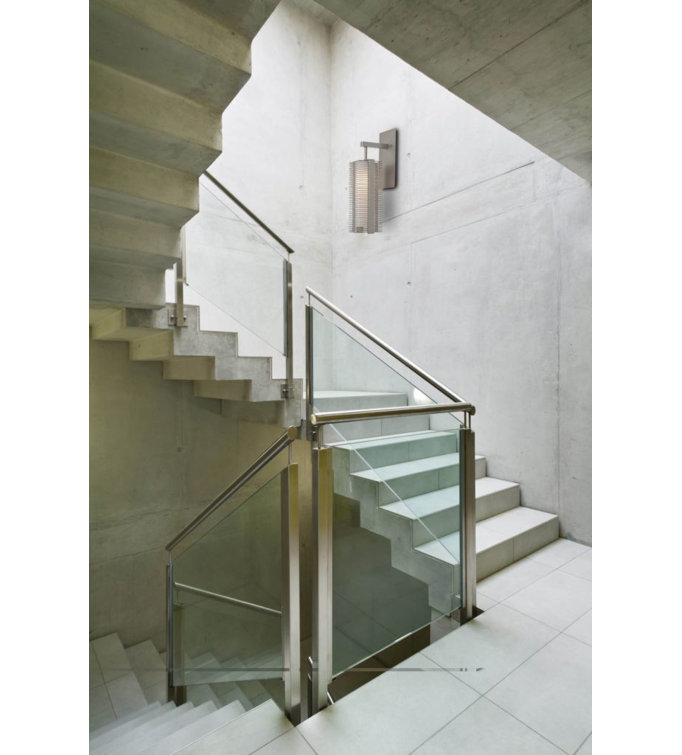 Black Glass Shade Industrial Wall Sconce