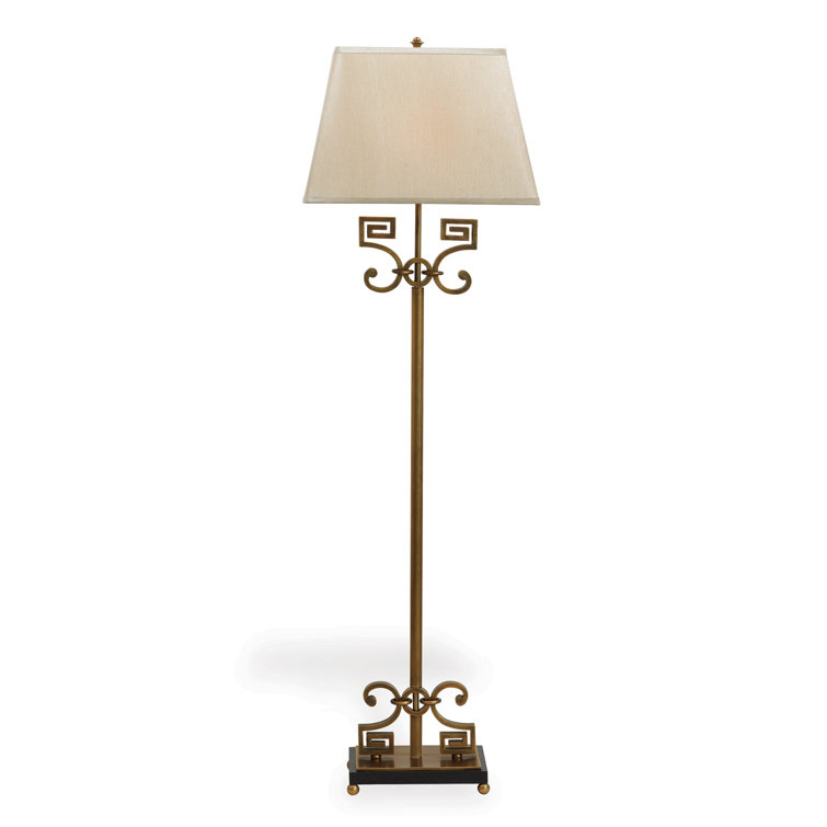 Whitney 60'' Aged Brass & Speckled Granite Novelty Floor Lamp