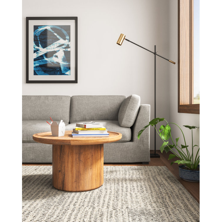 Collette 58'' Adjustable Black & Antique Brass LED Task Floor Lamp
