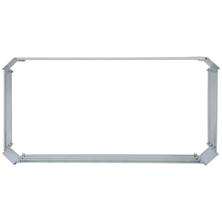 Silver Galvanized Steel Raised Garden Bed for Outdoor Plants