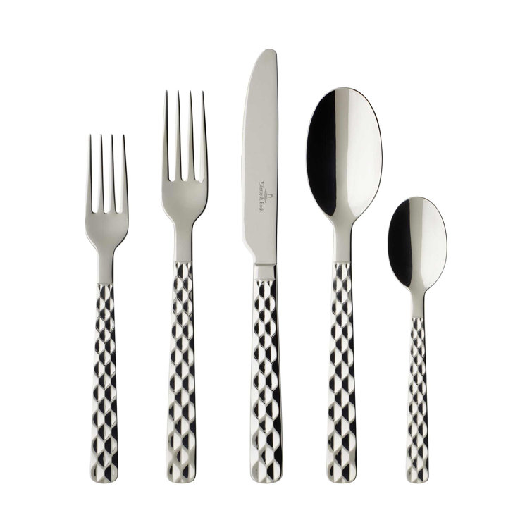 Polished Stainless Steel 20-Piece Flatware Set, Service for 4