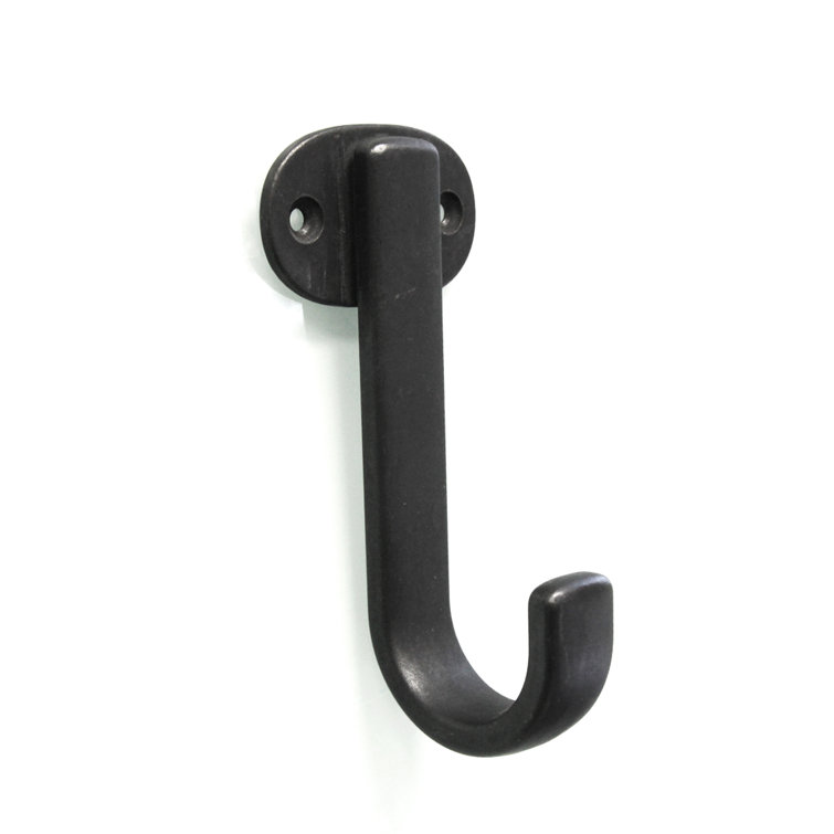 Black Iron Contemporary Wall Hook 4-3/4 Inch