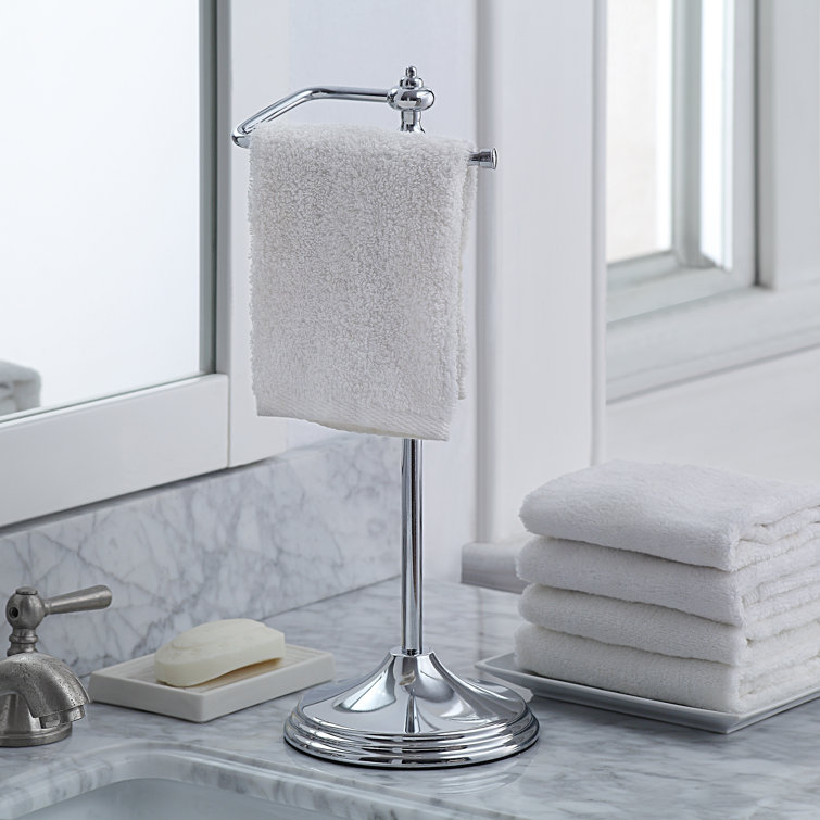 SunnyPoint WF-0K-JOC0-XLSW Heavy Weight Classic Decorative Metal Fingertip Towel Holder Stand