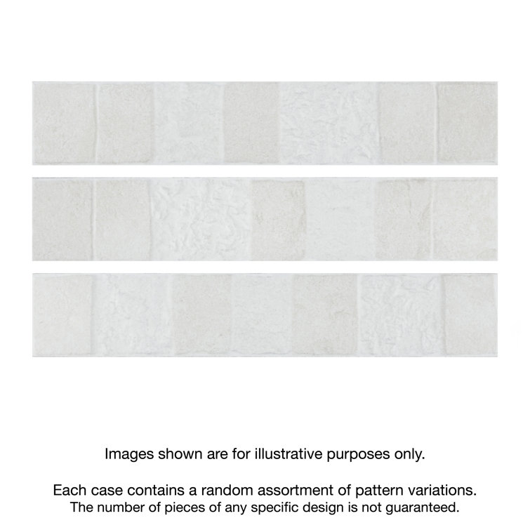 Blend 3" x 17.5" Matte White Porcelain Subway Wall Tile