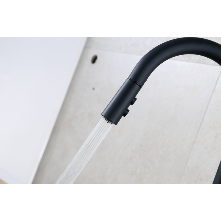 Matte Black Stainless Steel Touchless Pull Down Kitchen Faucet