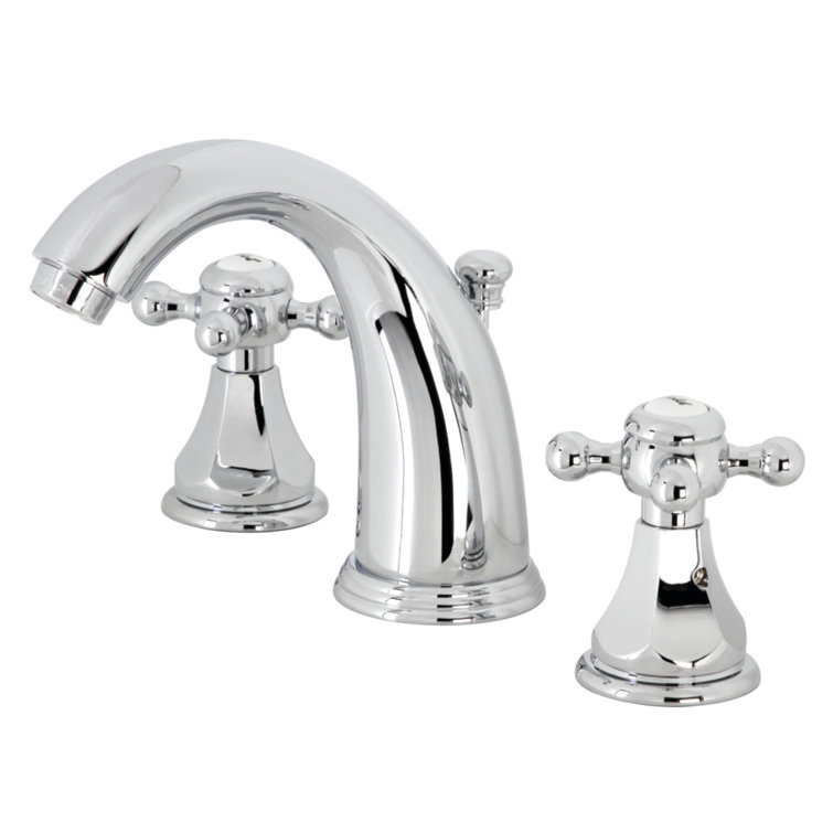 Metropolitan Polished Chrome Widespread Bathroom Faucet with Dual Cross Handles