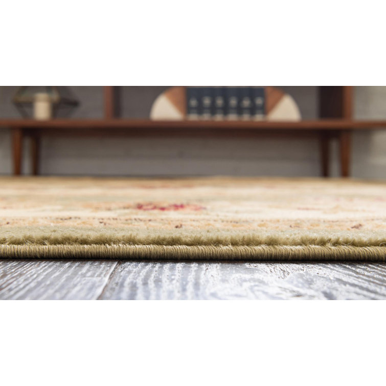 Aracelia Multicolor Synthetic Floral Rectangle Rug